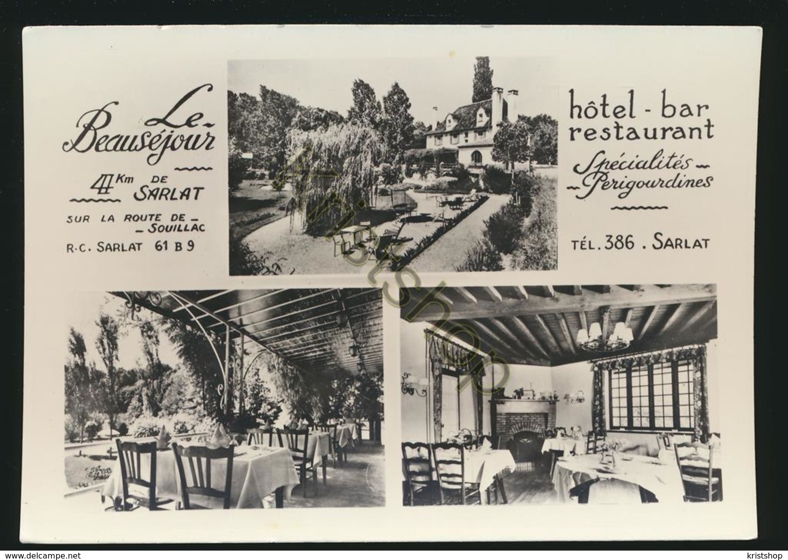 Sarlat - Hotel Bar Restaurant  [AA41-2.973 - Autres & Non Classés
