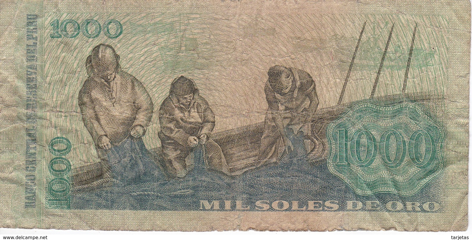 BILLETE DE PERU DE 1000 SOLES DE ORO DEL AÑO 1976 (BANKNOTE) - Perú