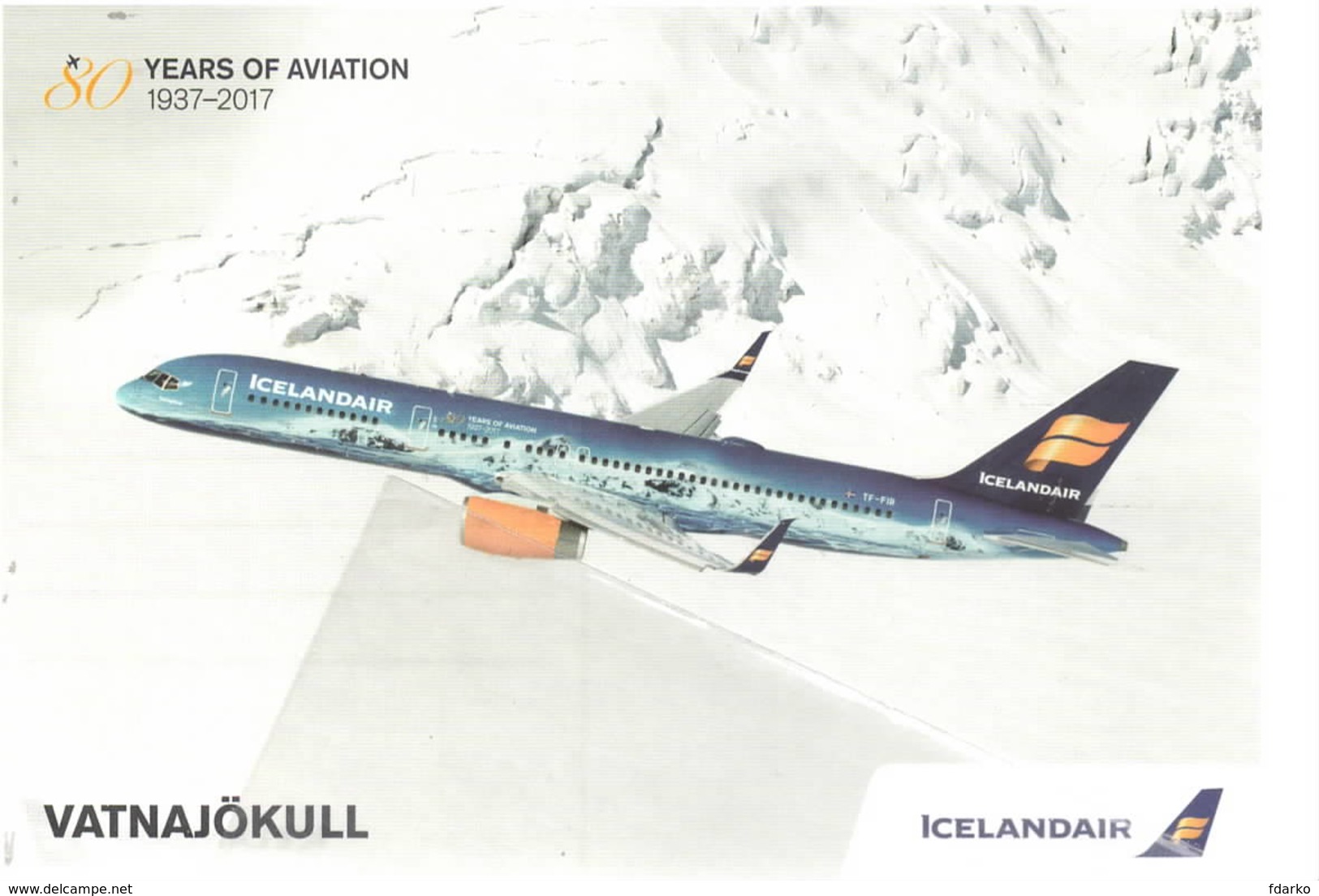 80 Years Of Aviation 1937 - 2017 Icelandair Airlines Issue - 1946-....: Era Moderna