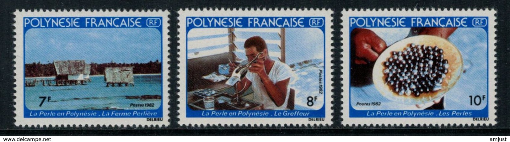 Polynésie Française // Poste Aérienne // 1982 La Perle En Polynésie Timbres Neufs** MNH Y&T No.177-179 - Neufs