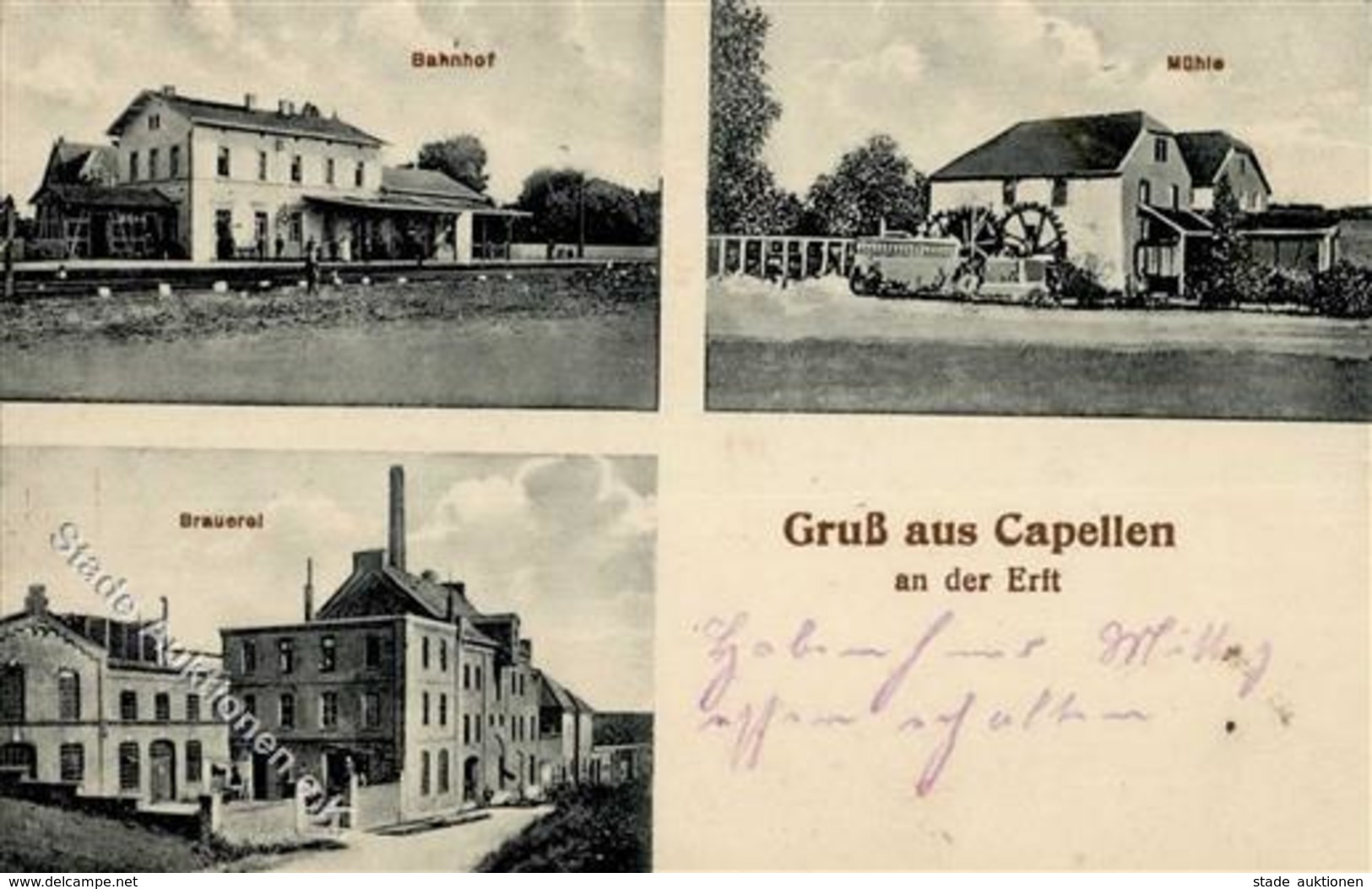 Capellen (5357) Bahnhof Brauerei 1916 I- - Kamerun