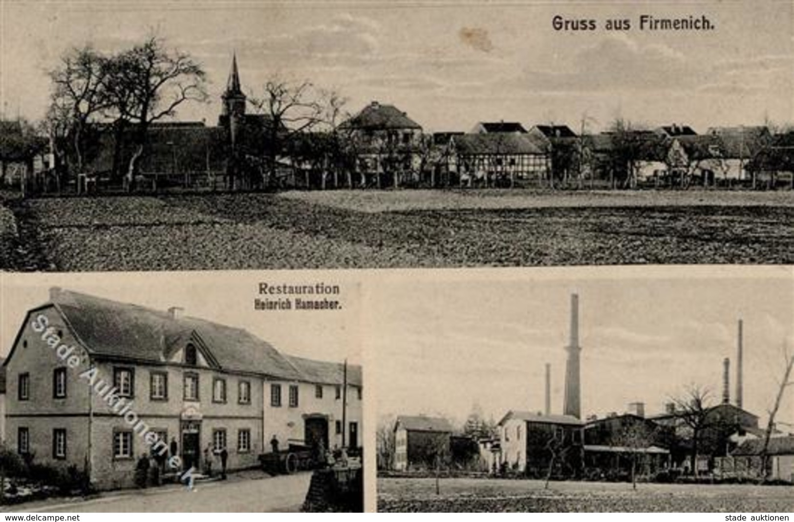 Firmenich (5353) Gasthaus Heinrich Hamacher Fabrik  1915 I-II - Kamerun