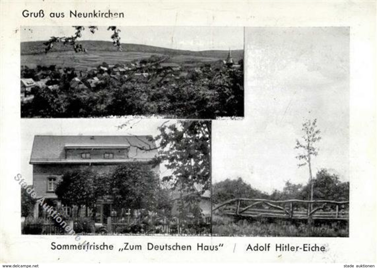 NEUNKIRCHEN (5439) - Sommerfrische -Zum Deutschen Haus- Adolf-Hitler-Eiche I-II - Kamerun