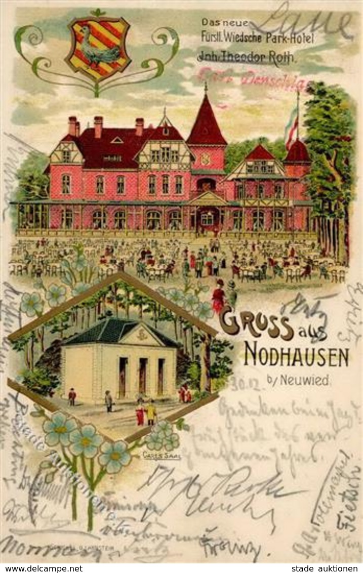 Neuwied (5450) Nodhausen Parkhotel Theodor Roth 1902 I-II - Kamerun