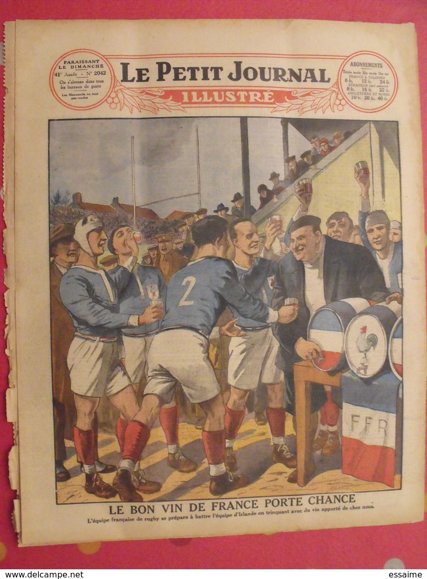 6 n° "le petit journal illustré" janvier-mars 1930. crime taxi mutinerie forçats rugby mine drame tonkin soviets