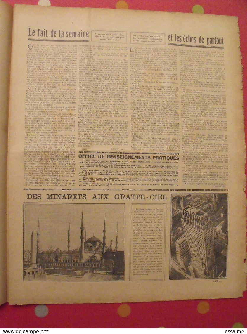 6 n° "le petit journal illustré" janvier-mars 1930. crime taxi mutinerie forçats rugby mine drame tonkin soviets