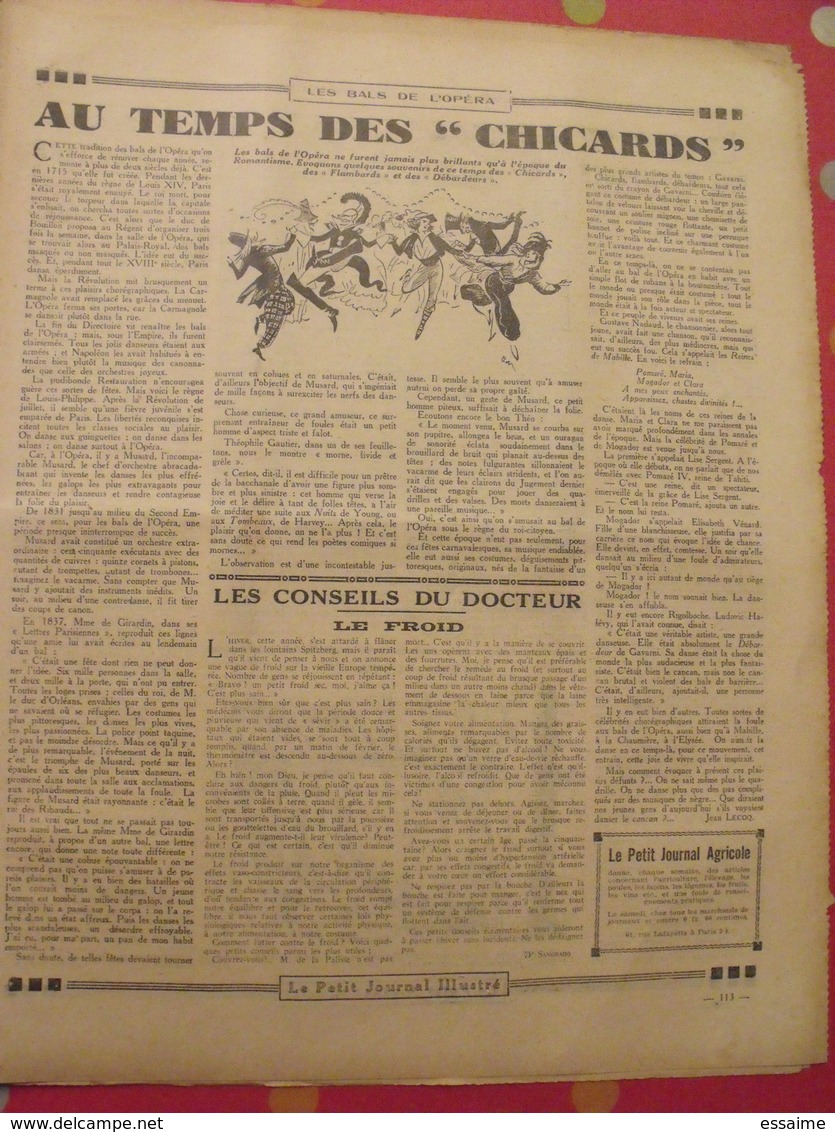 6 n° "le petit journal illustré" janvier-mars 1930. crime taxi mutinerie forçats rugby mine drame tonkin soviets