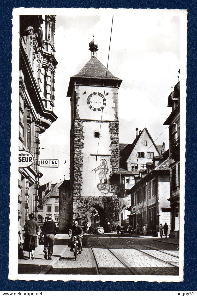 Freiburg Im Breisgau. Schwabentor. Tour Des Souabes Avec St. Georges. Franchise Militaire.Poste Aux Armées.  1956 - Freiburg I. Br.