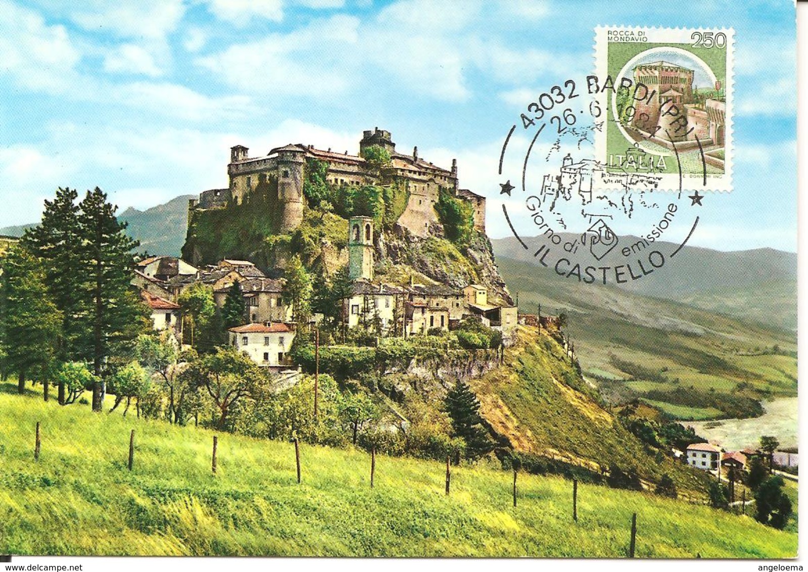 ITALIA - 1984 BARDI (PR) Castello Di Bardi Ann. Fdc Serie Castelli Su Cartolina Illustrata - 3263 - Altri & Non Classificati