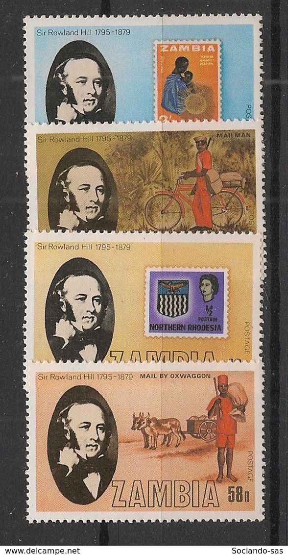 Zambia - 1979 - N°Yv. 201 à 204 - Rowland Hill- Neuf Luxe ** / MNH / Postfrisch - Rowland Hill