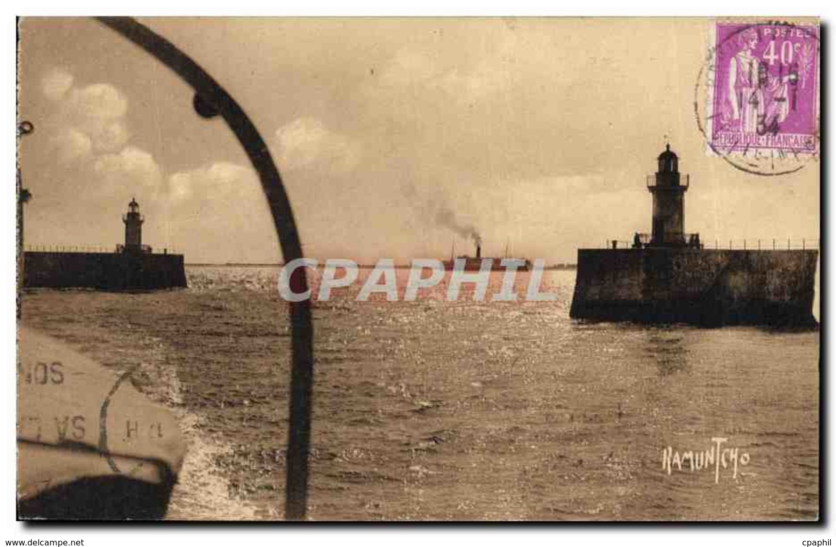 CPA Phare Avant Port De La Pallice Rochelle - Phares