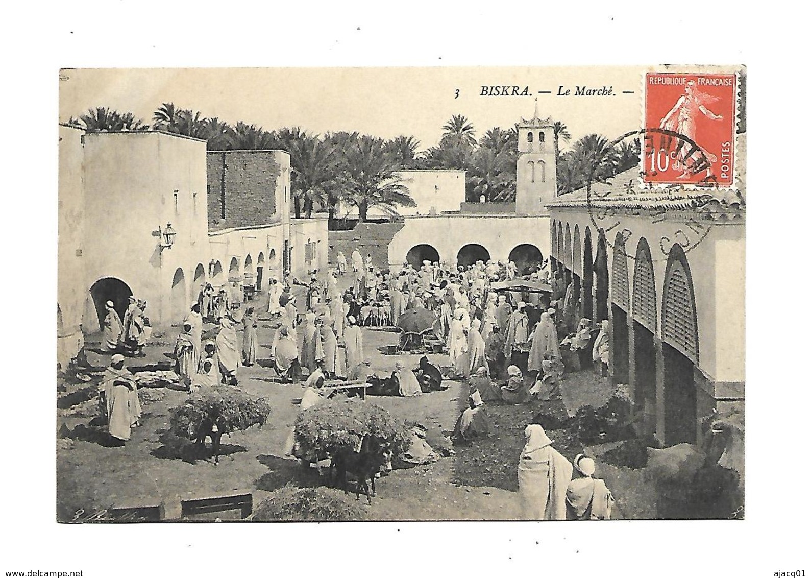 Algérie   Biskra  Le Marché 1910 - Biskra