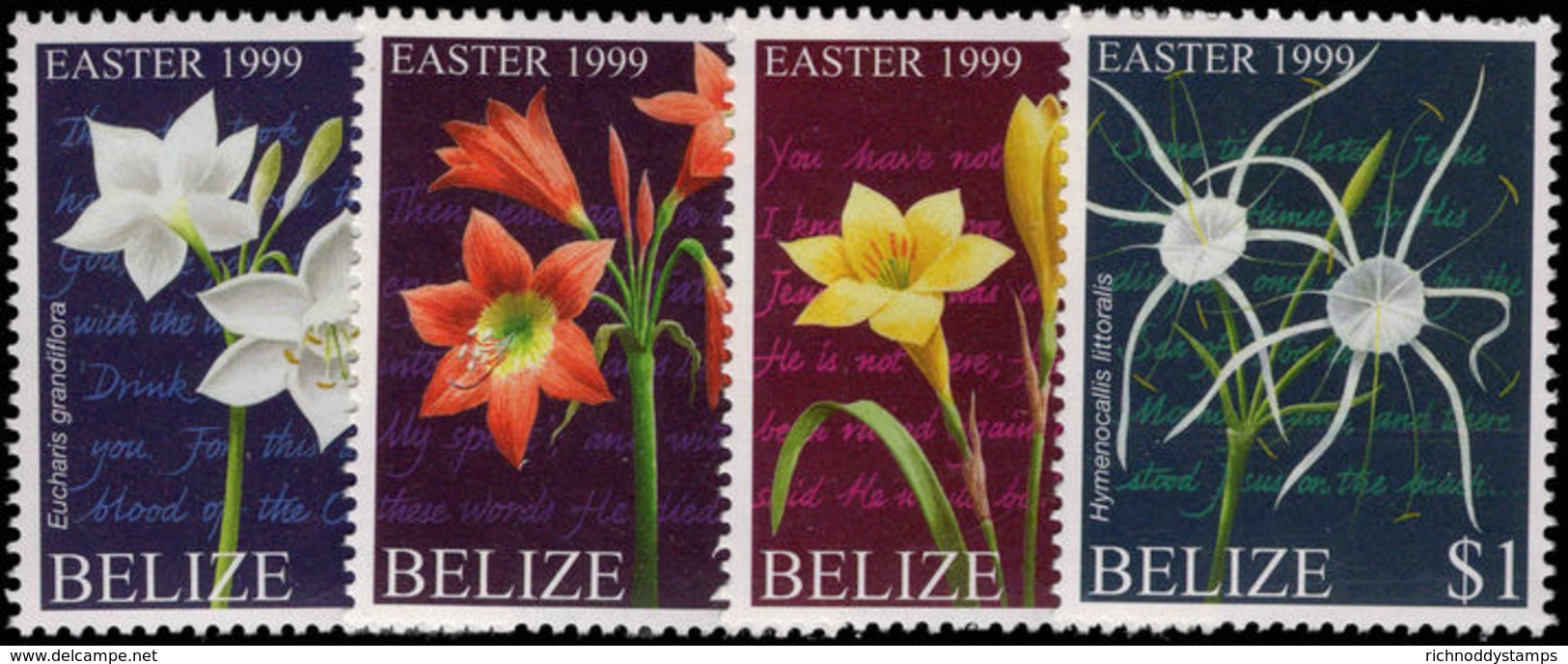 Belize 1999 Easter. Flowers Unmounted Mint. - Belize (1973-...)