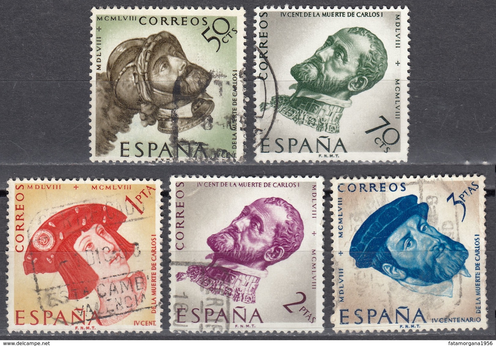 ESPAÑA - SPAGNA - SPAIN - ESPAGNE - 1958 - Lotto Di 5 Valori Usati: Yvert 914, 915, 917, 919 E 920. - Usati