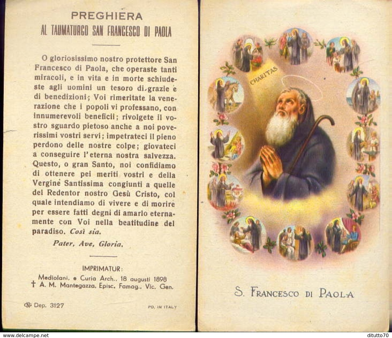 Santino - S.francesco Di Paola - E 11 - Andachtsbilder