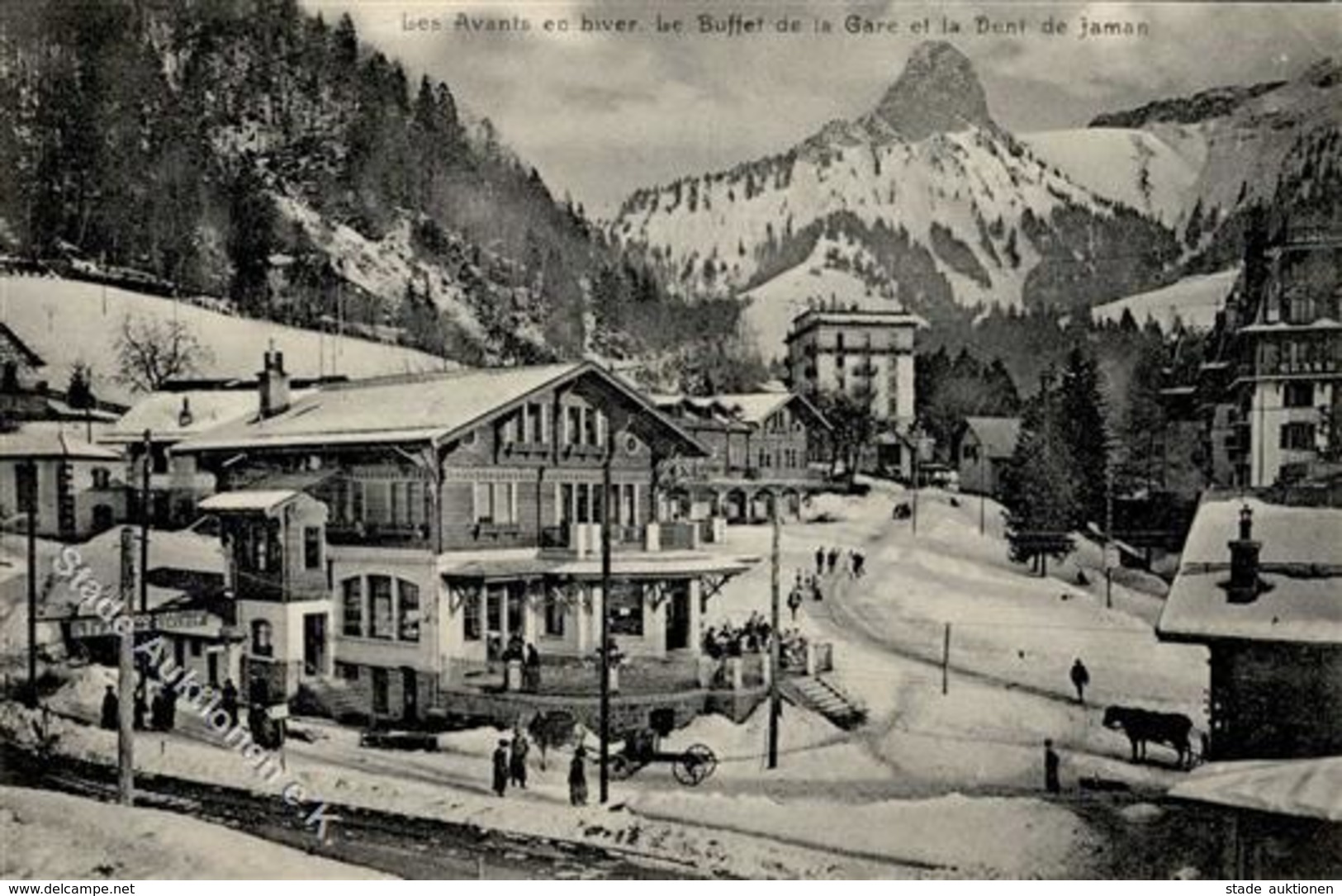 Les Avants (1833) Schweiz Gasthaus Zum Bahnhof  Winter  I - Kameroen