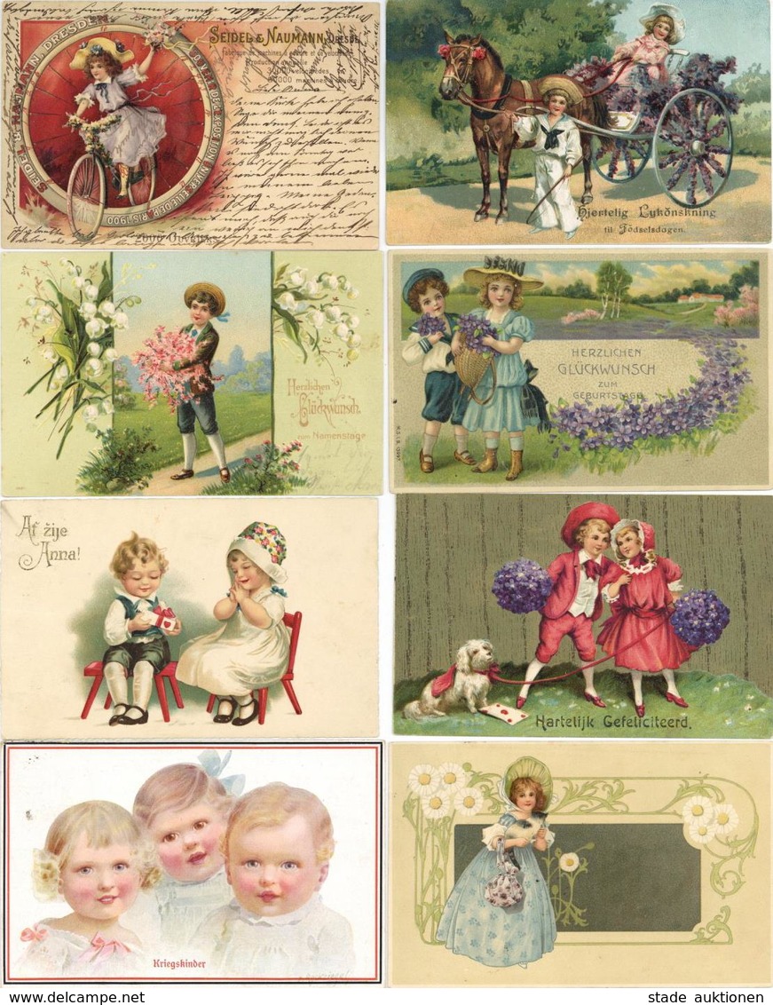 Kinder Partie Mit Circa 110 Ansichtskarten Ca. 1900 -1915 Sehr Schönes Lot Mit Etl. Prägelithos I-II - Unclassified