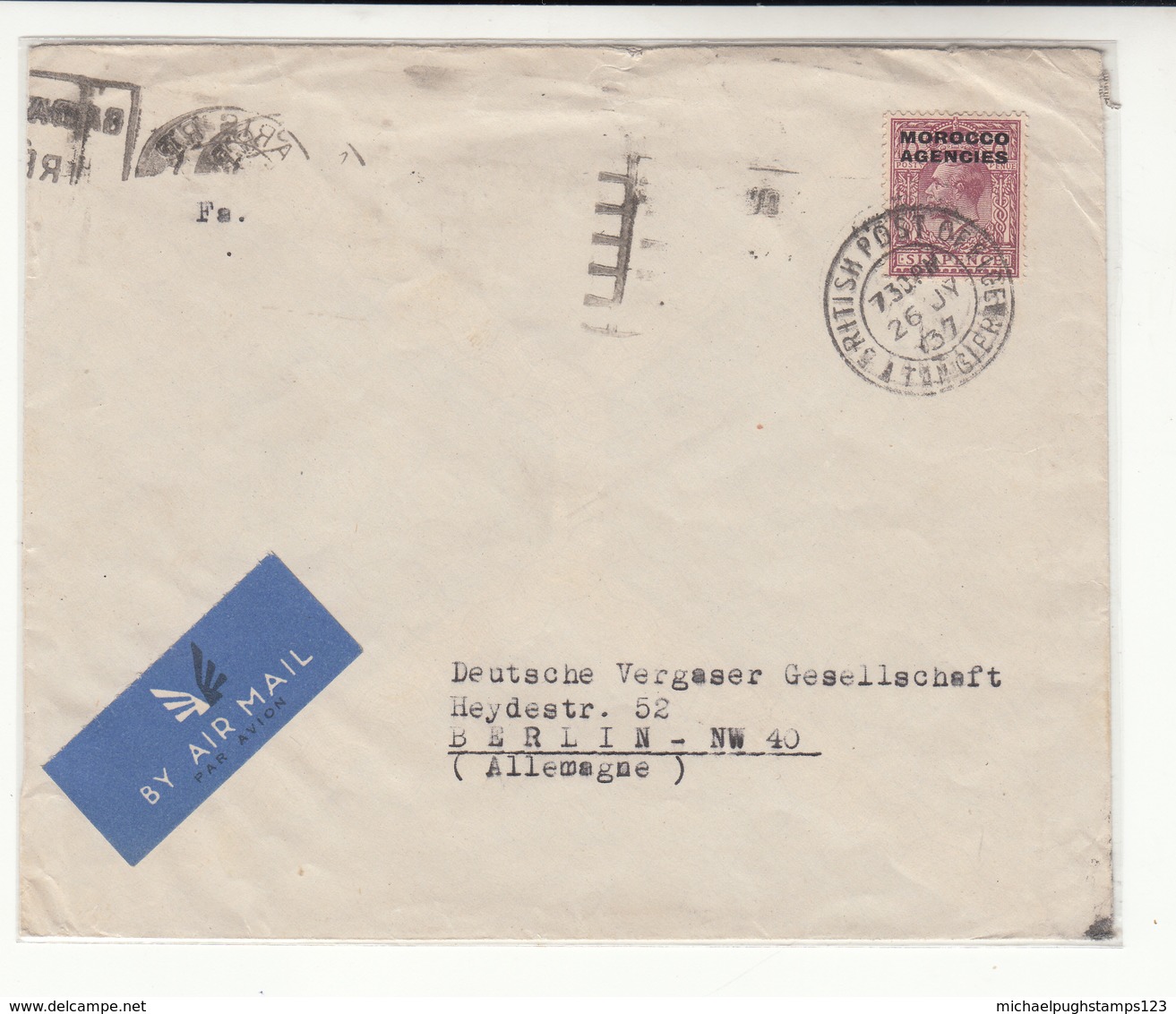 Morocco Agencies / Tangier / Airmail / Germany - Marocco (1956-...)