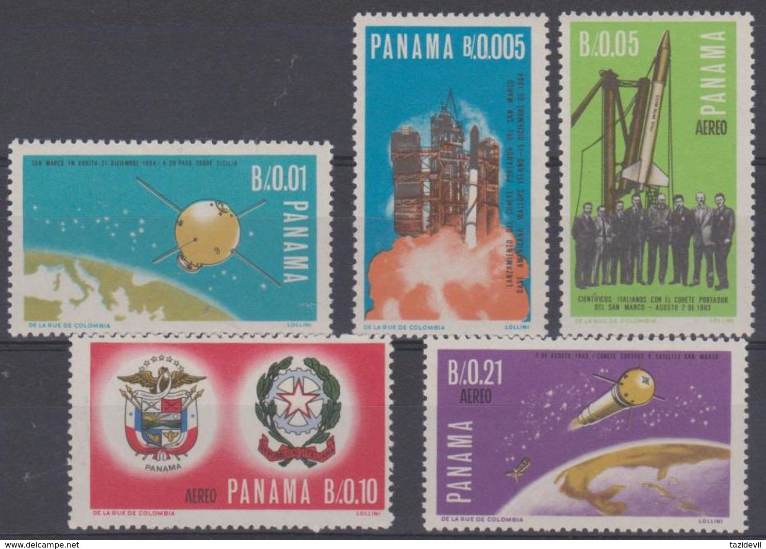 PANAMA - 1966 Italian Contribution To Space. Scott 469-469D. MNH ** - Panama