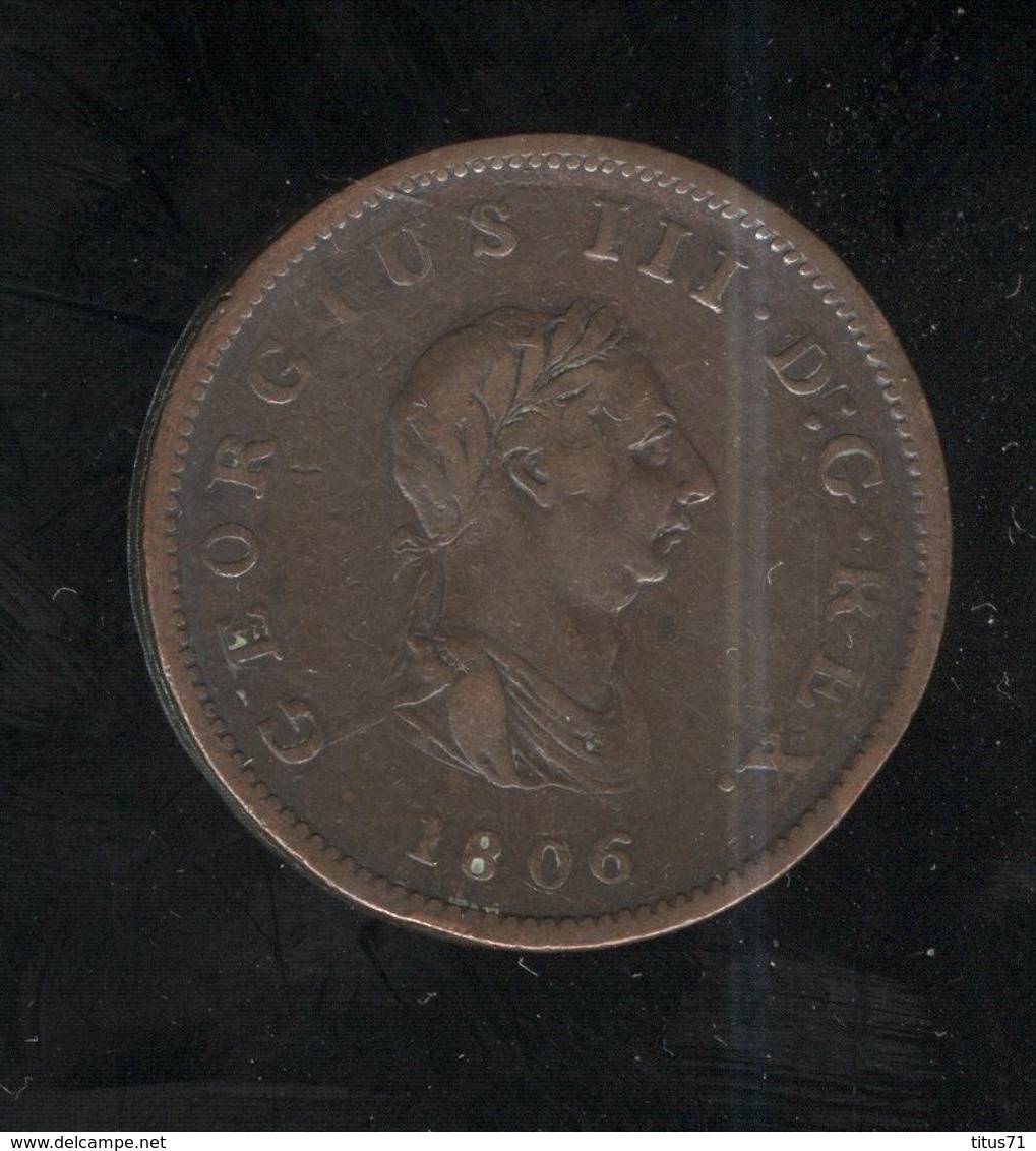 1/2 Penny / Half Penny Angleterre 1806  Georges III TTB+ - B. 1/2 Penny