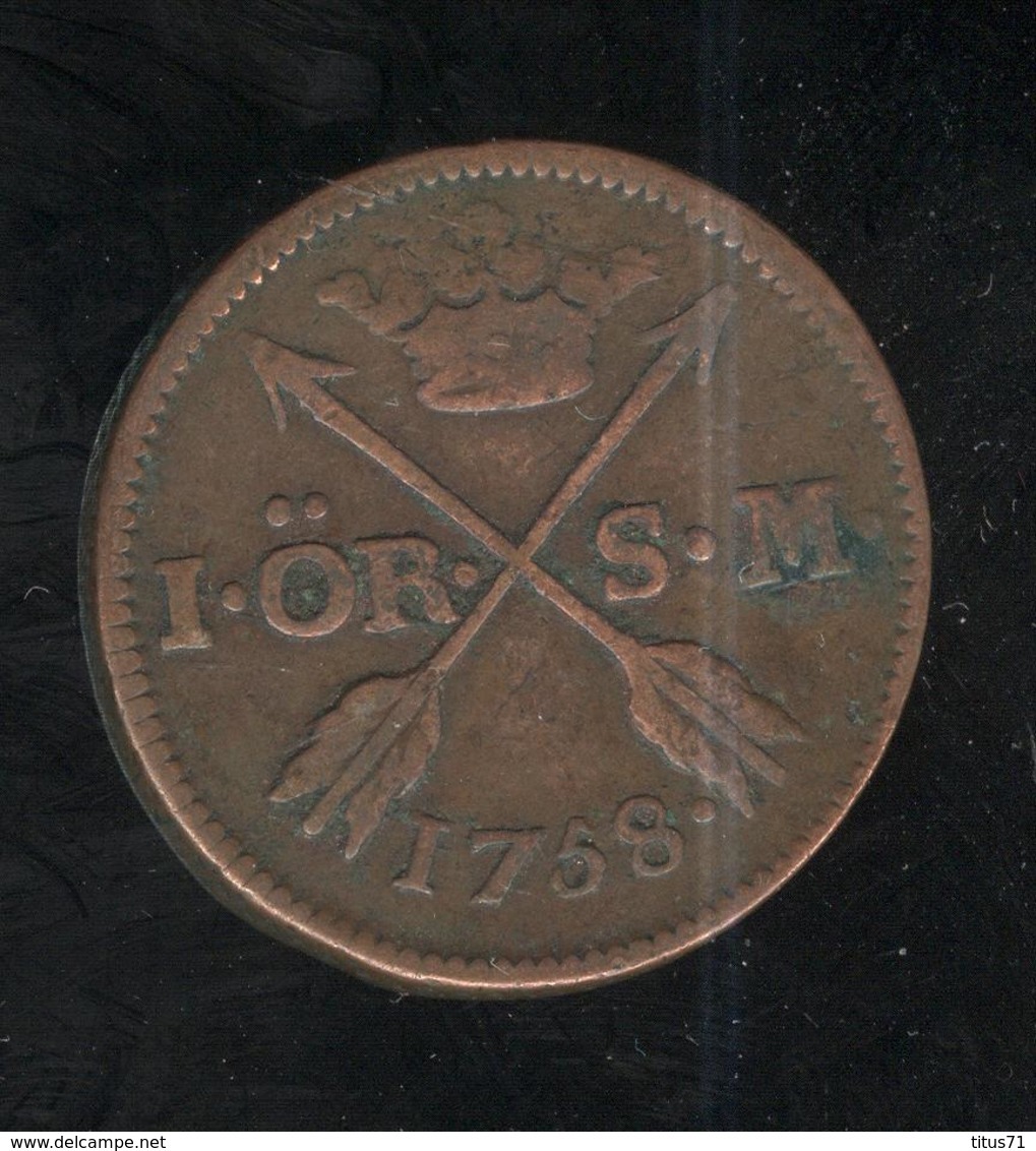 1 Ore Suède 1758 TTB+ - Suède