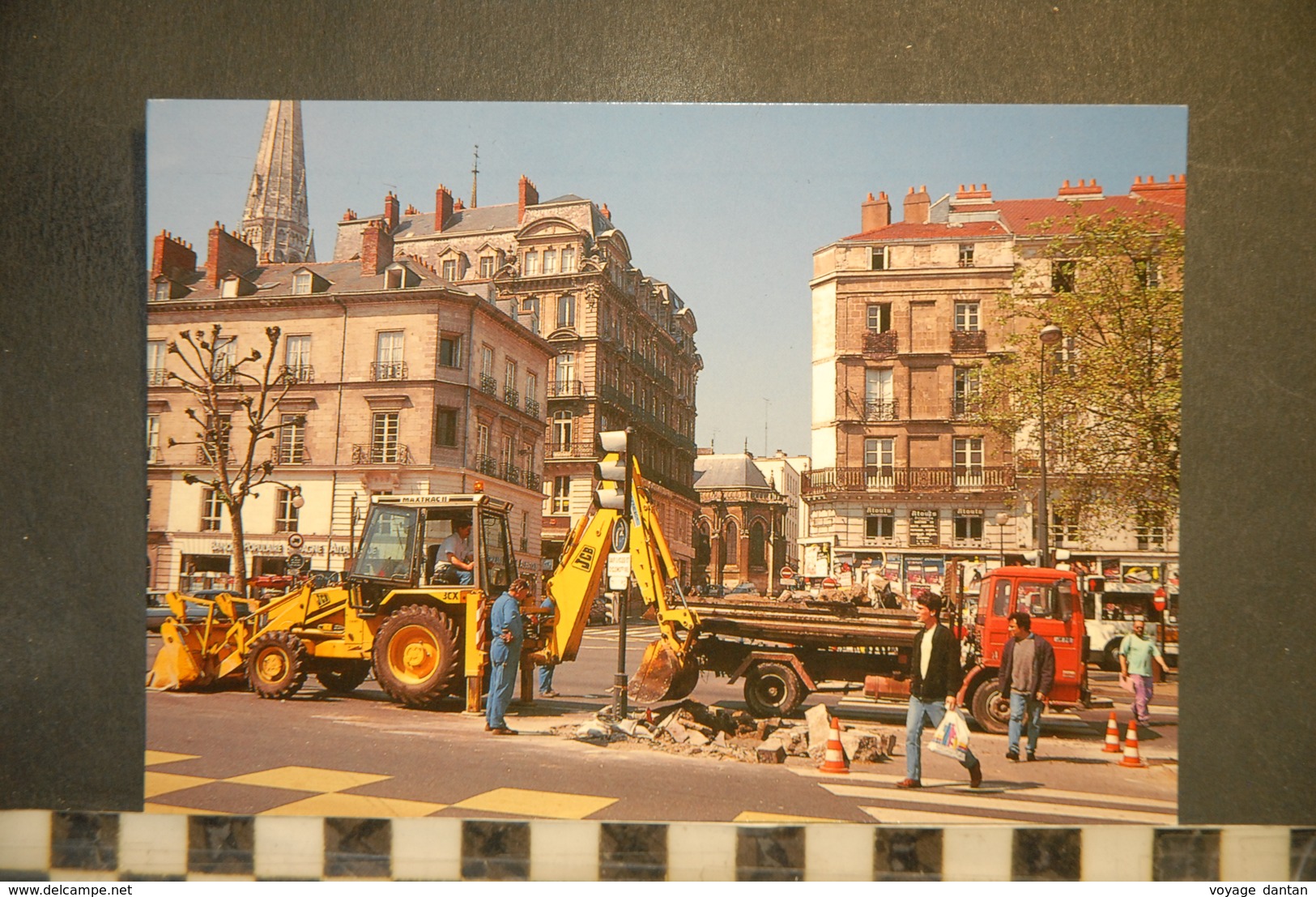 CP, 44, NANTES,  DEBUT DES TRAVAUX COURS DES 50 OTAGES, Juillet 1991,  TRACTOPELLE CAMION - Nantes