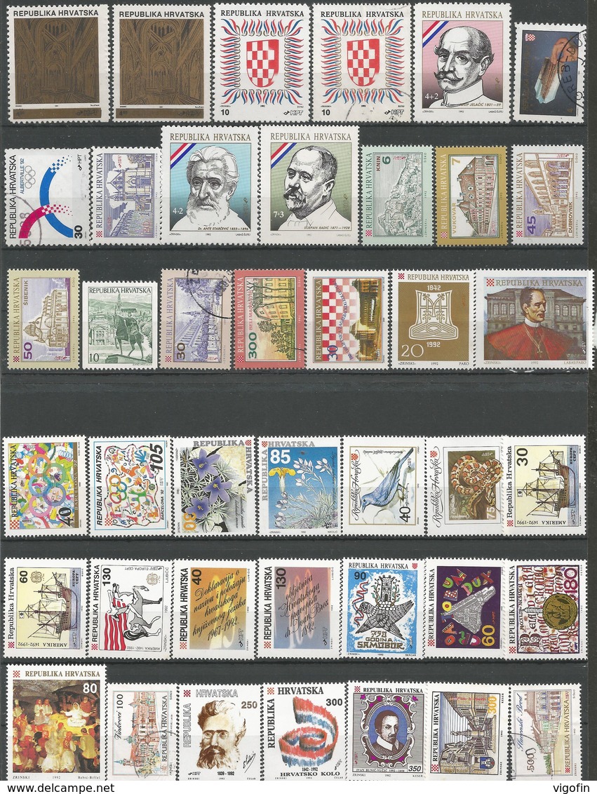 HR NICE LOT OF CROAT STAMPS MNH & Oo - Croatie