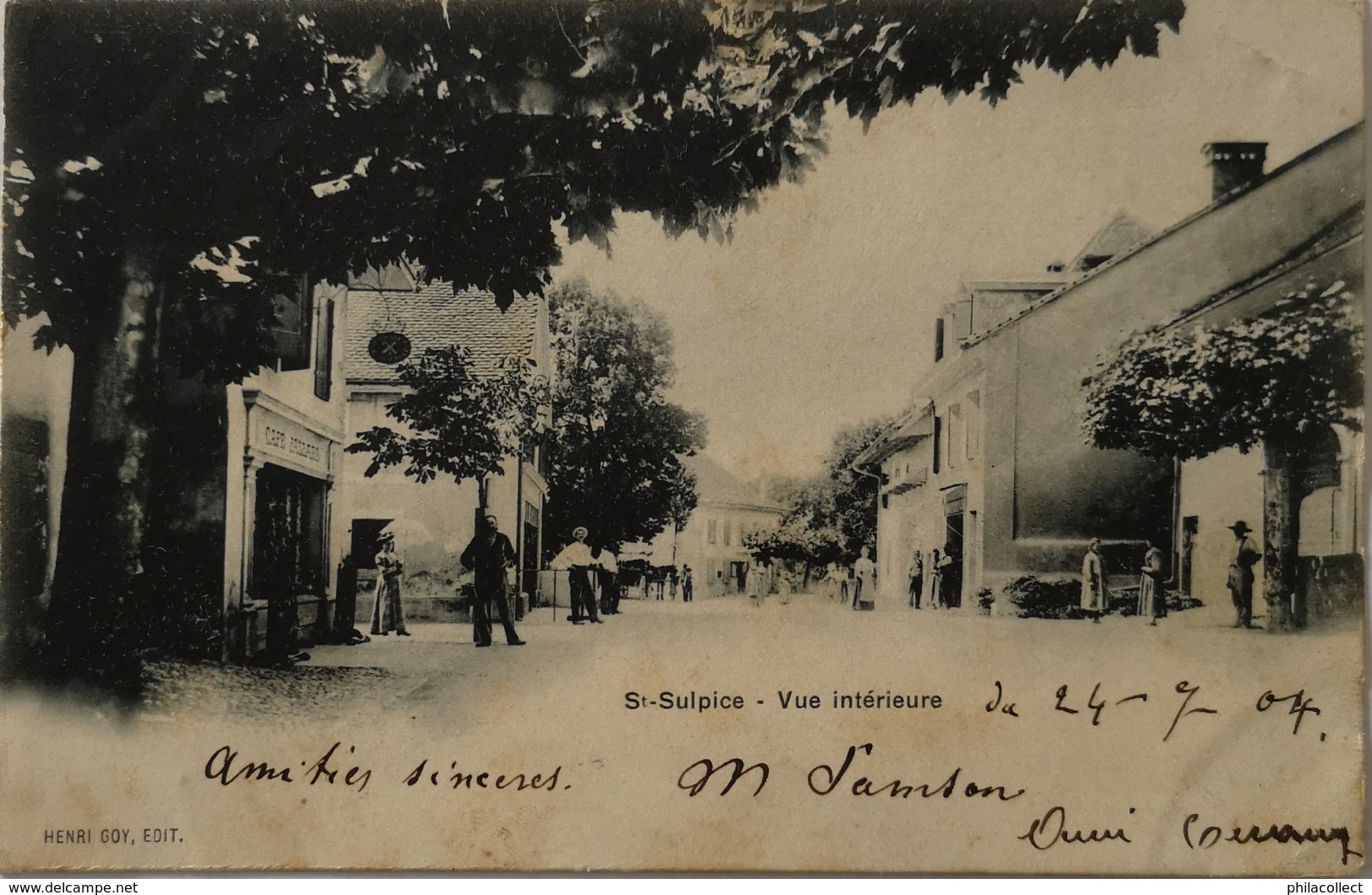 Suisse (VD) St.Sulpice - Saint Sulpice // Vue Interieur 1904 Rare - Saint-Sulpice