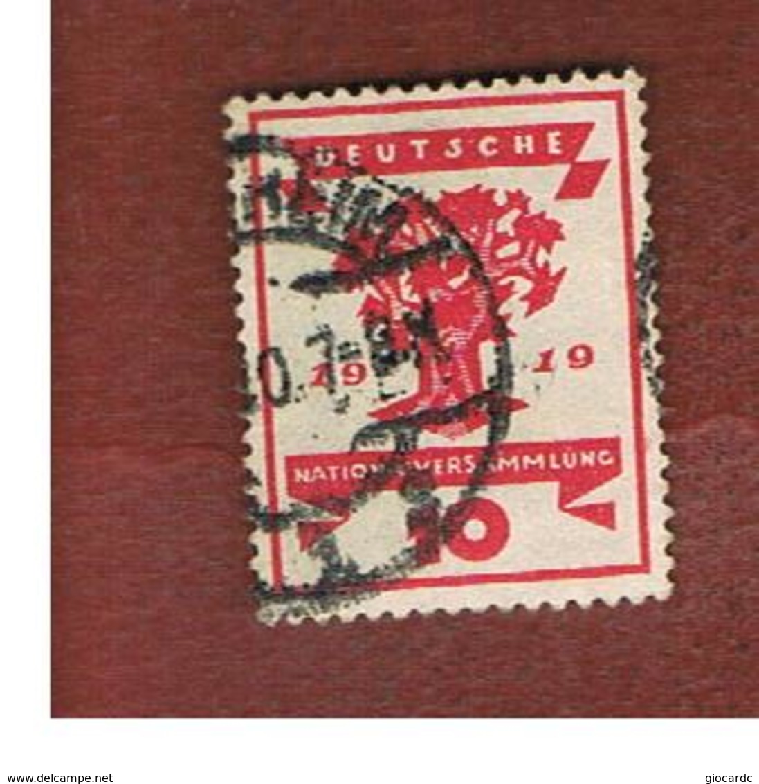 GERMANIA (GERMANY) - SG 107   -  1919  NATIONAL ASSEMBLY, WEIMAR (TREE)   - USED° - Oblitérés