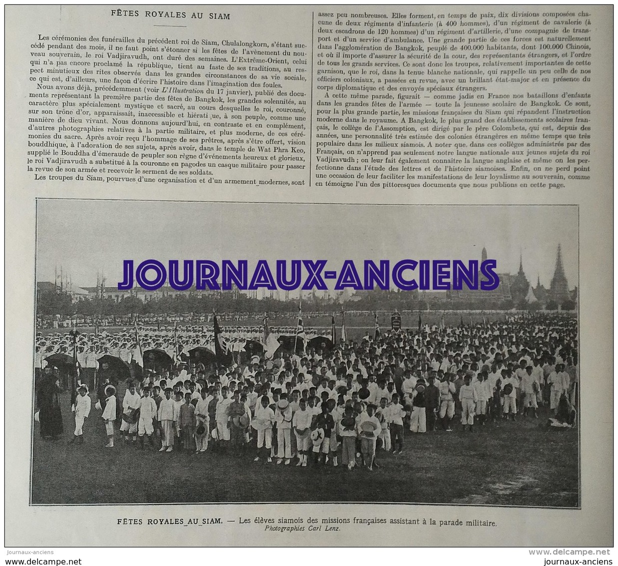 1912 SIAM FETES ROYALES - CONFINS TUNISIENS DE LA TRIPOLITAINE - DEHIBAT A NALOUT - CHEMIN DE FER SUR LA MER - CHINE - Autres & Non Classés