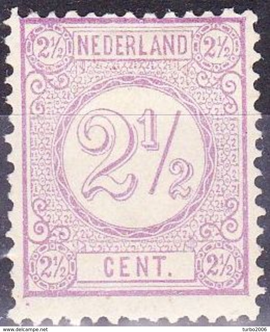 1876-1894 Cijfertype 2½ Cent Donkerlila Tanding 12½ Gr. Gaten  NVPH 33 Fa Ongestempeld - Ungebraucht