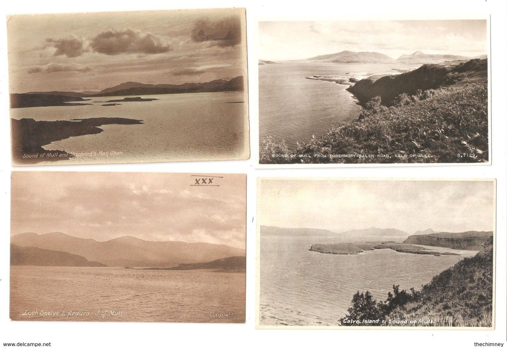 FOUR MULL - THE ISLAND OF MULL SCOTLAND POSTCARDS ONE IS BY TUCK - Autres & Non Classés