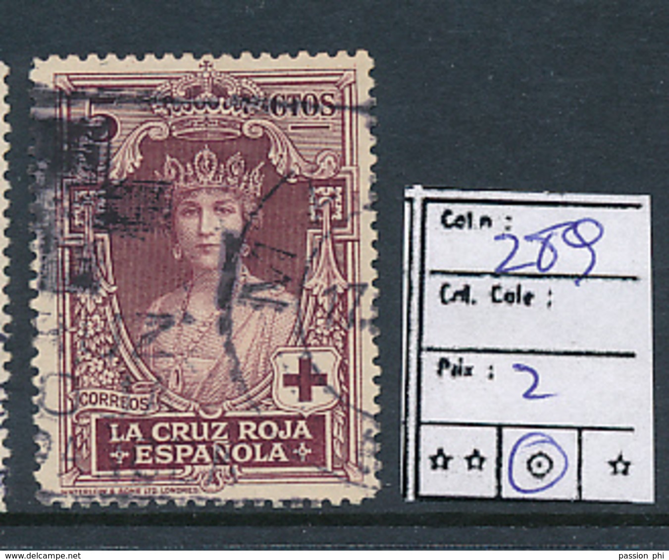 SPAIN YVERT 289 USED - Oblitérés