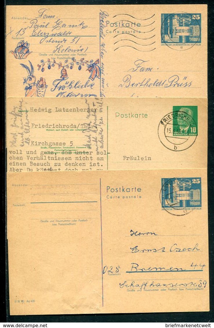 DDR / Lot Mit 9 Postkarten O (Estimated EUR 2.00) (12791-40) - Sammlungen