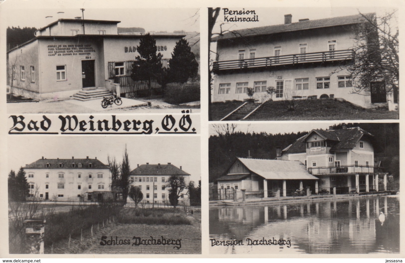 AK - OÖ - Bad Weinberg (Prambachkirchen) - Pension Dachsberg U. Kainradl  - 1956 - Eferding