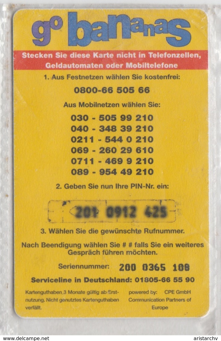 GERMANY 2000 GO BANANAS - [2] Prepaid