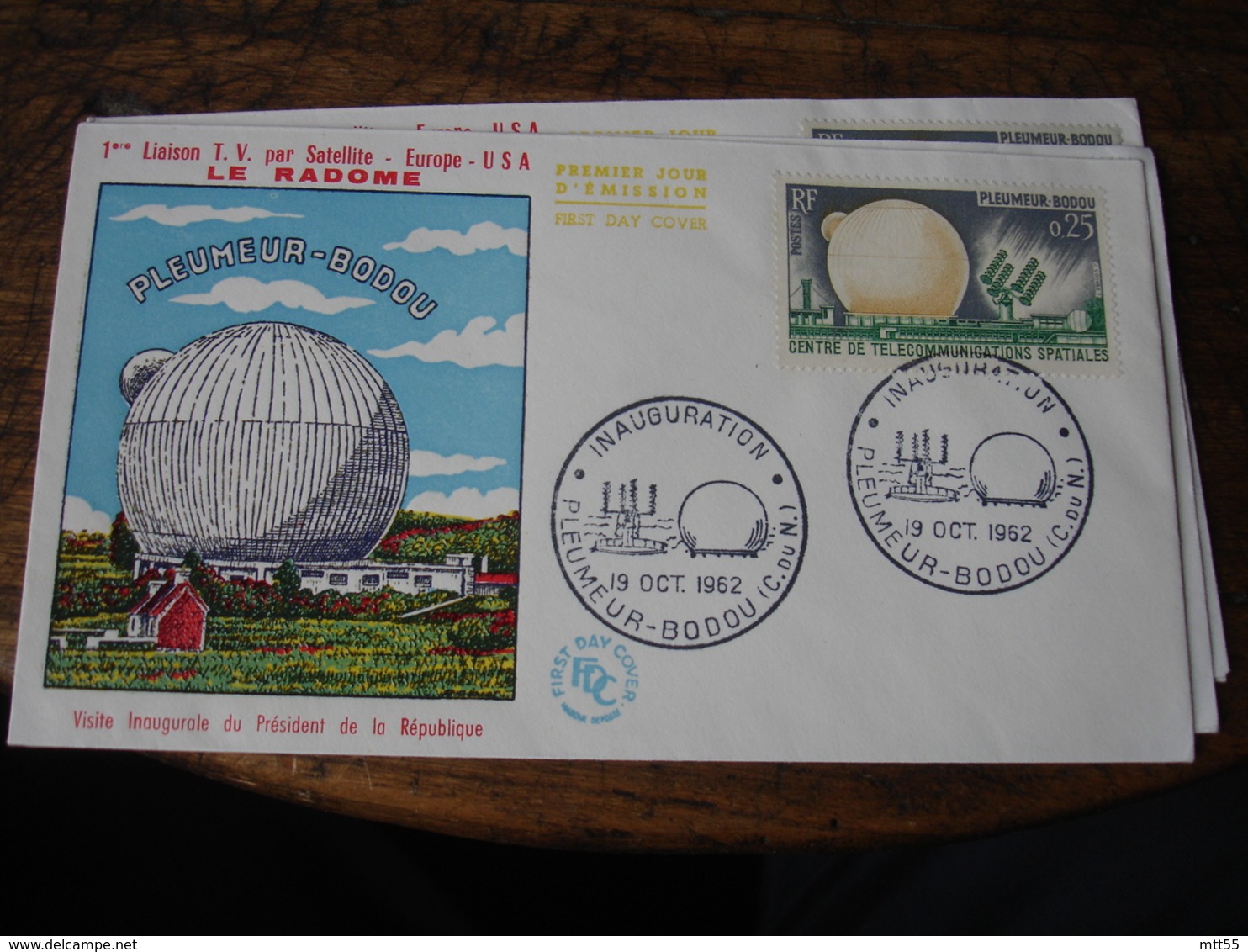 Lot De 4 Pleurmeur Boudou Espace  Satellite Fdc Enveloppe 1 Er Jour - 1960-1969