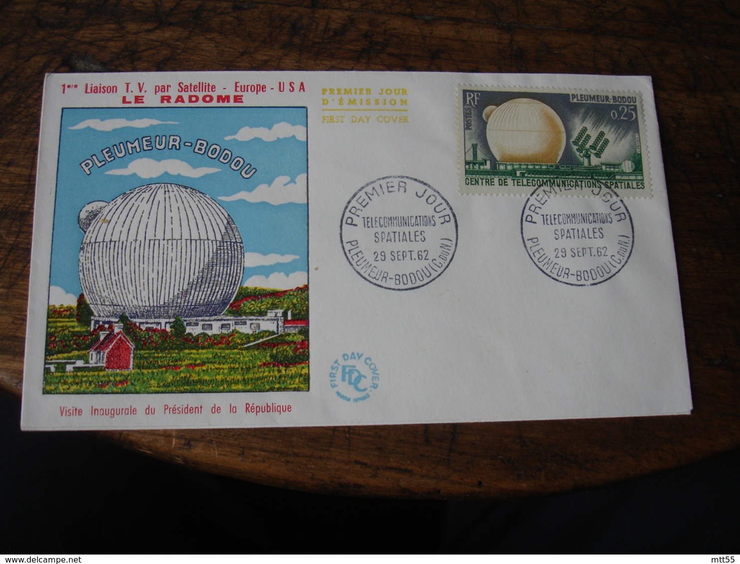 Lot De 4 Pleurmeur Boudou Espace  Satellite Fdc Enveloppe 1 Er Jour - 1960-1969
