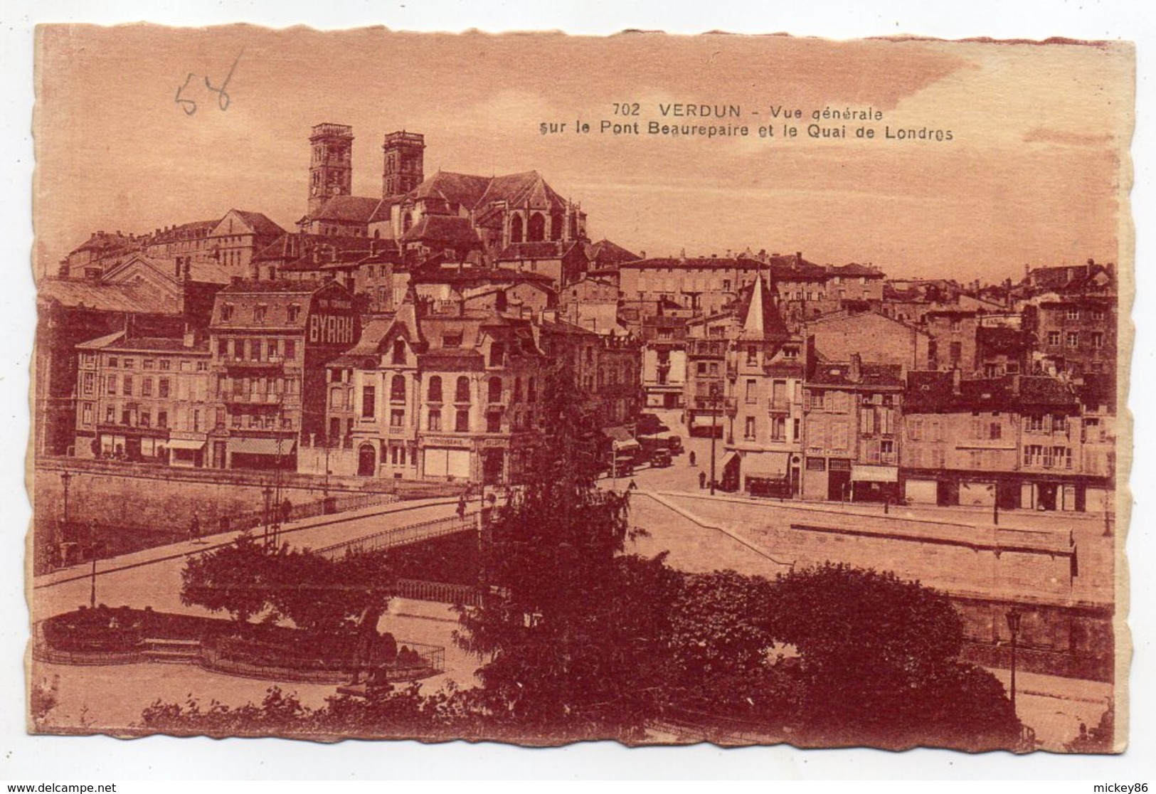 VERDUN--1935--Vue Générale Sur Le Pont Beaurepaire Et Le Quai De Londres (belle Pub  BYRRH) - Verdun