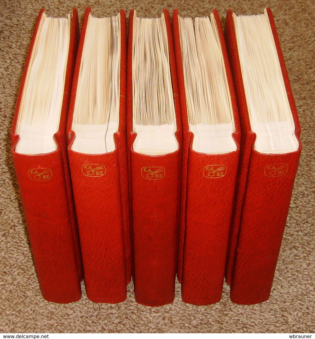 DDR KABE OF Bi-Collect Vordruckblätter 1949 - 1990 Komplett In 5 Roten KABE Klemmbindern  SEHR HOHER NP ÜBER 1730,- Euro - Komplettalben