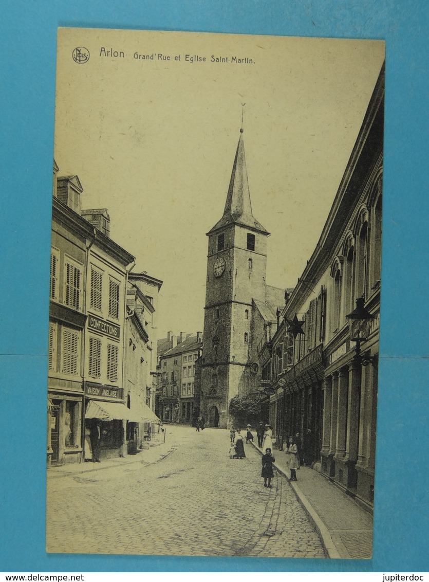 Arlon Grand'Rue Et Eglise Saint Martin - Aarlen