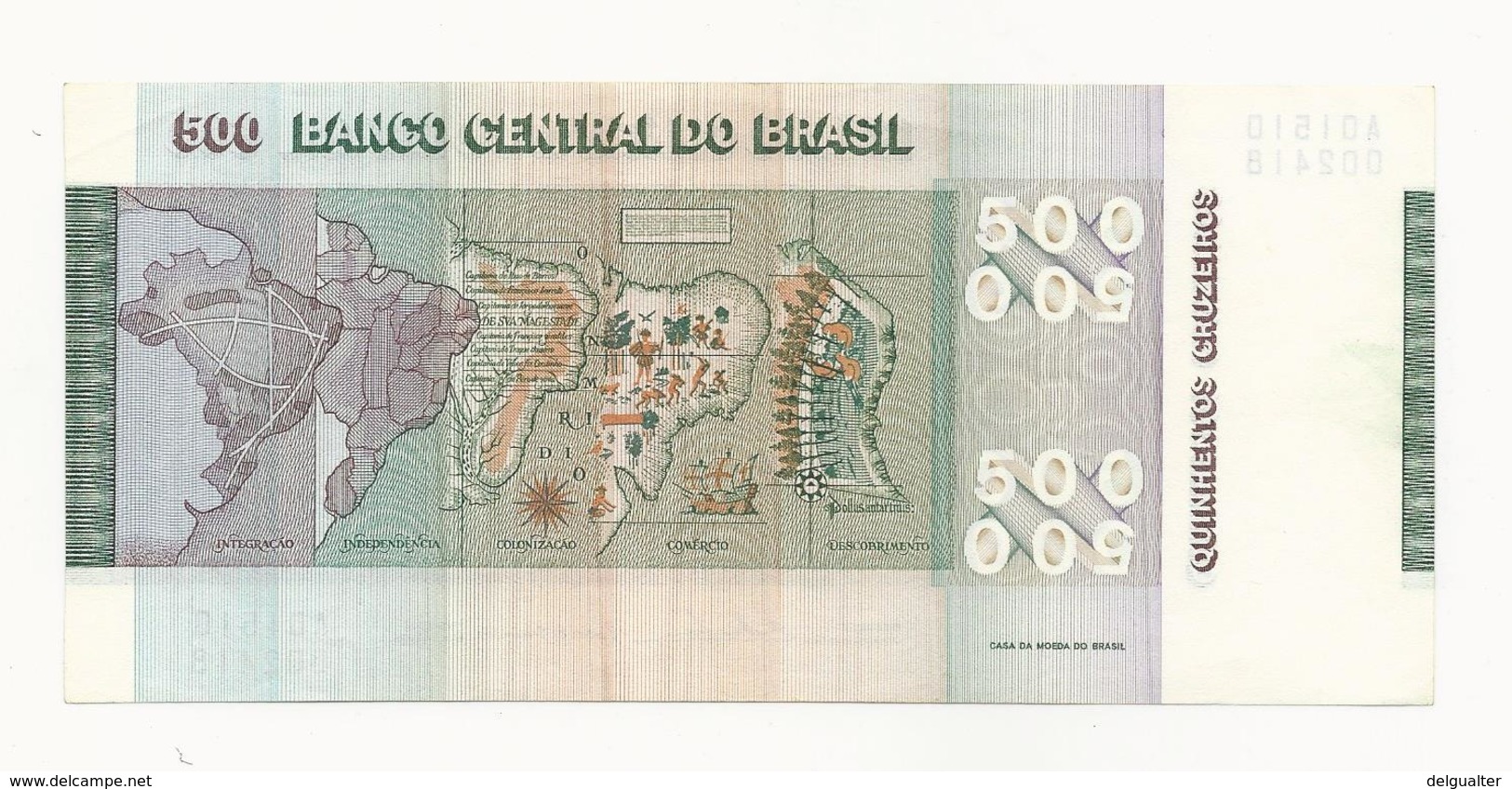 Brazil 500 Cruzeiros Almost UNC - Brasile