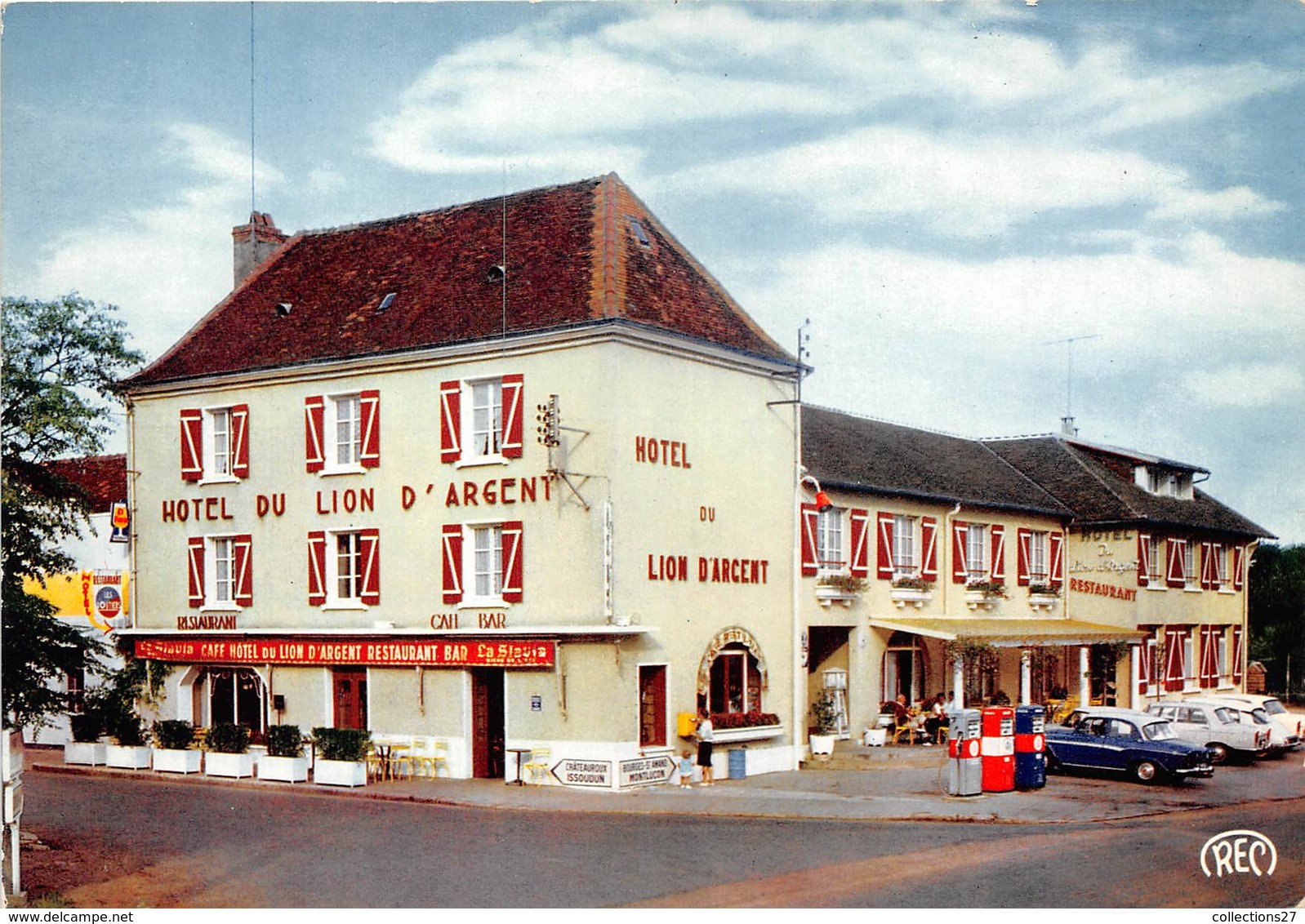 36-LA-CHÂTRE- LES ROUTIER - HÔTEL DU LION D'ARGENT -  STATION ESSENCE - La Chatre