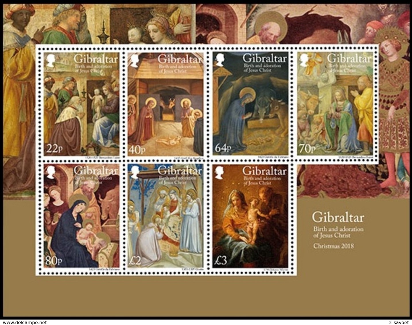 Gibraltar  2018 Micheln° Bloc 137 *** MNH Christmas Kerstmis Noël - Gibraltar