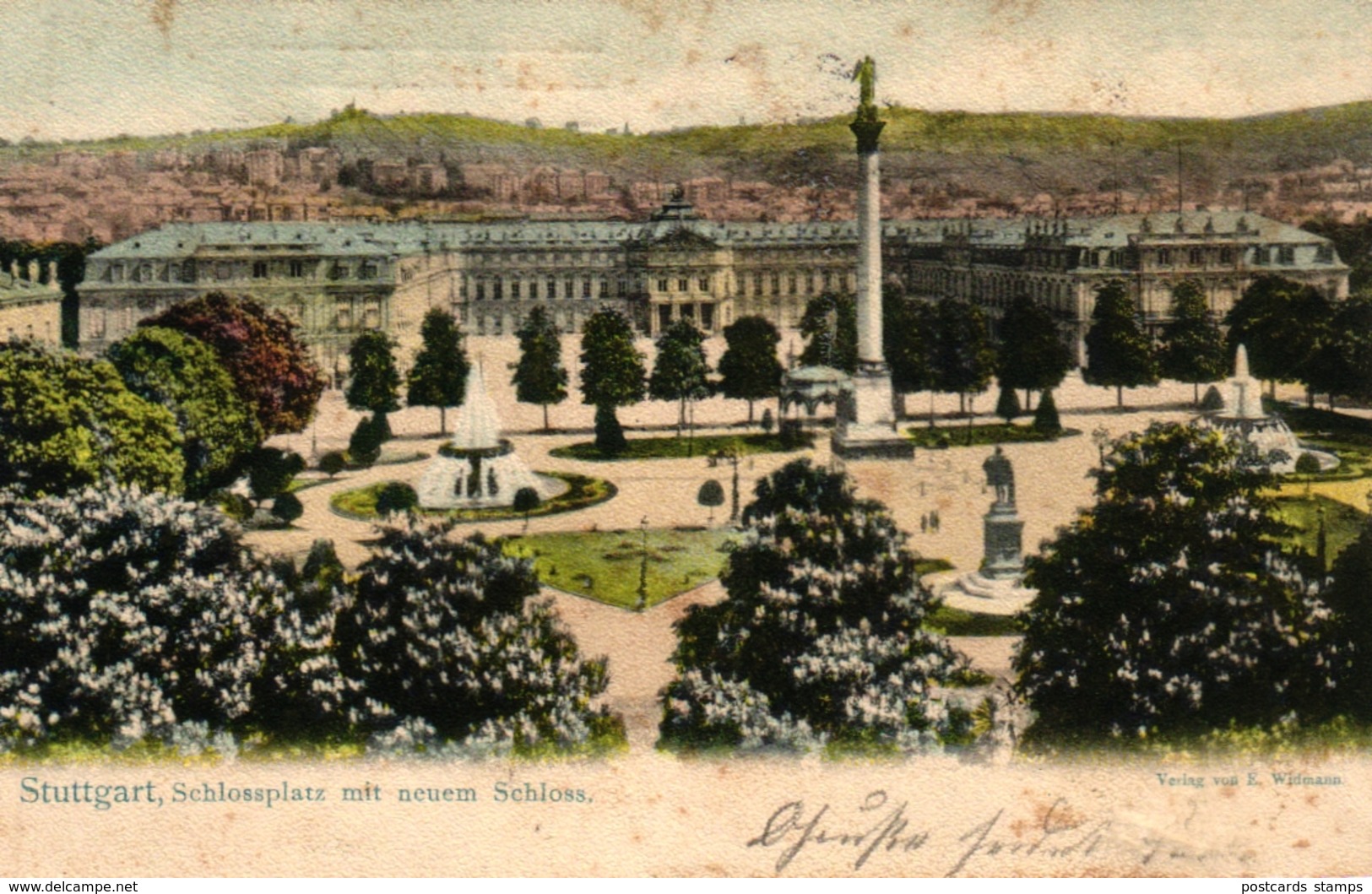 Stuttgart, Schlossplatz Mit Neuem Schloss, 1903 - Stuttgart