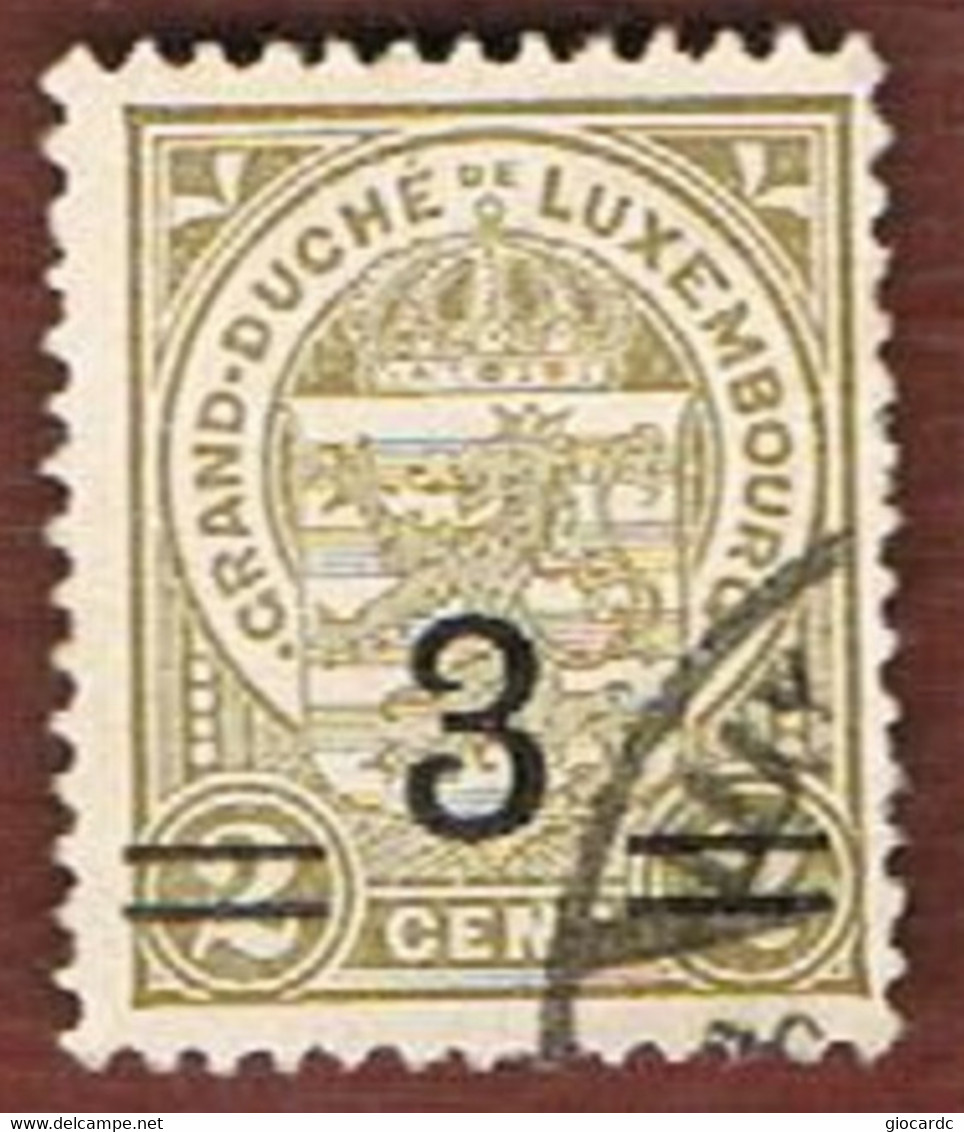 LUSSEMBURGO (LUXEMBOURG)   - SG 188  -   1921 COAT OF ARMS (OVERPRINTED)    -   USED - 1907-24 Ecusson