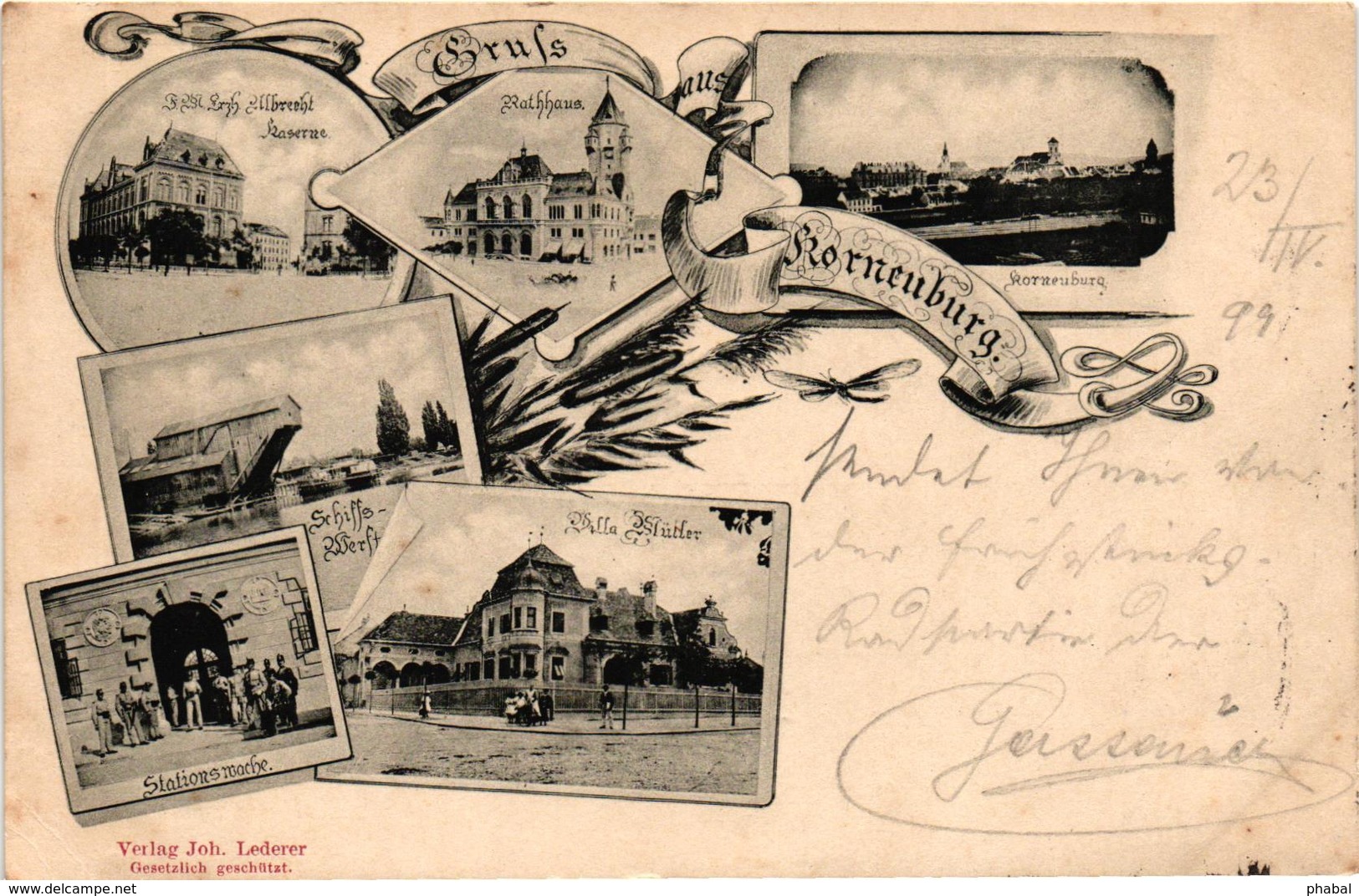 Austria, Niederösterreich, Korneuburg, Scenes, Old Postcard 1899 - Korneuburg