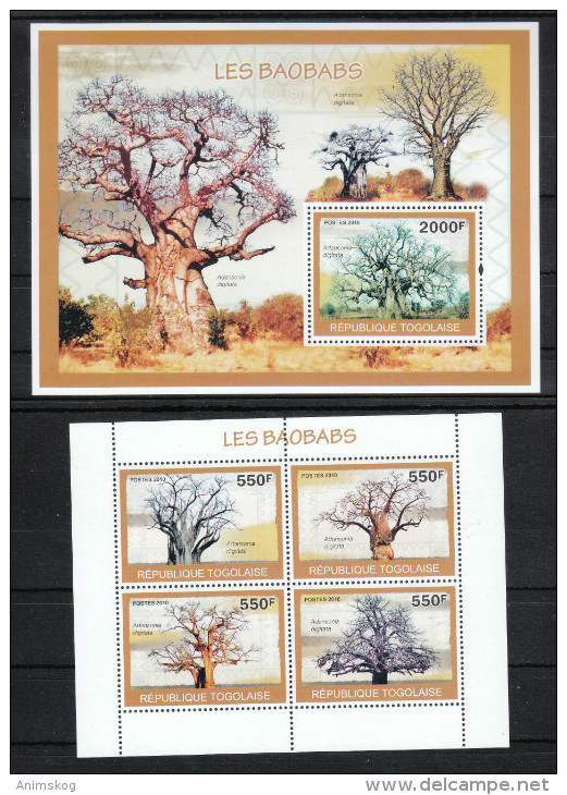 Togo 2010**, Affenbrotbaum, Sukkulente Baobab / Togo 2010, MNH, Baobab, Succulent - Sukkulenten