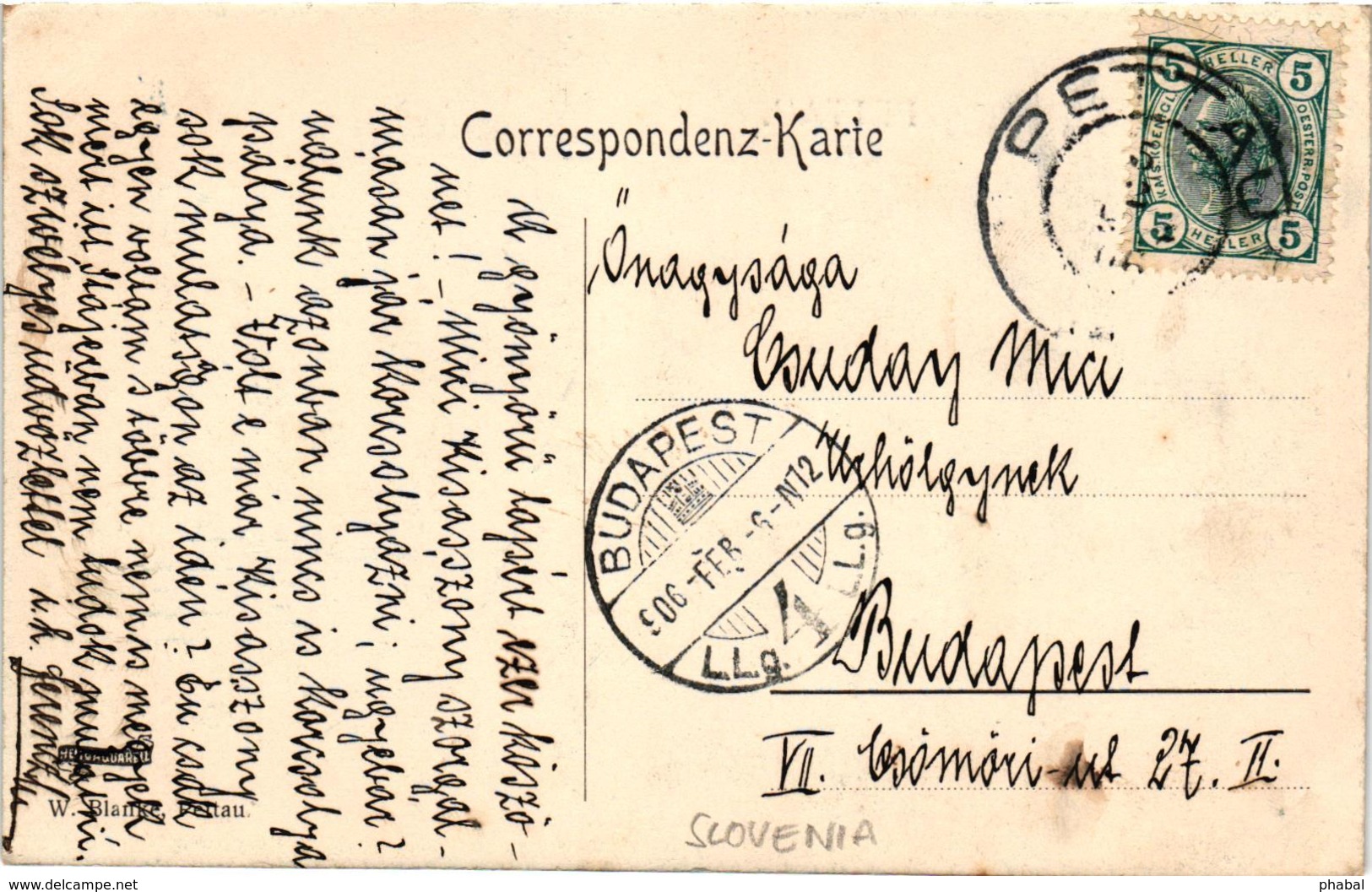 Slovenia, Ptuj, Pettau, View, Old Postcard 1906 - Slovenia