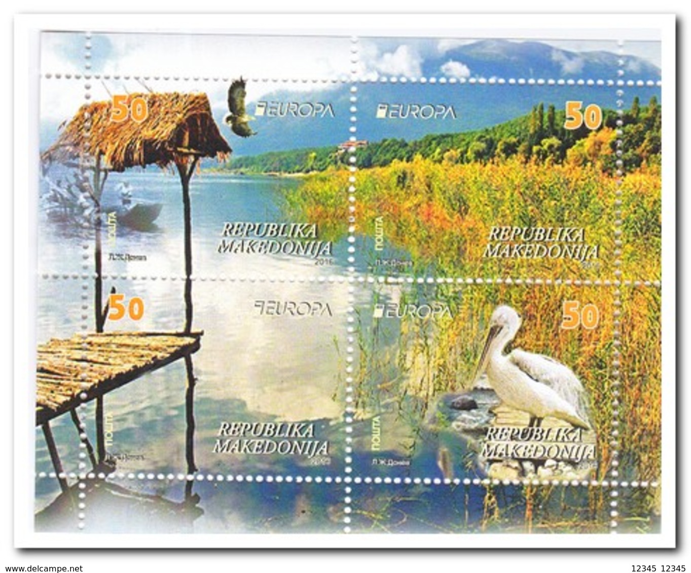 Macedonië 2016, Postfris MNH, Europe, Birds, Nature, Boat ( Booklet ) - Noord-Macedonië